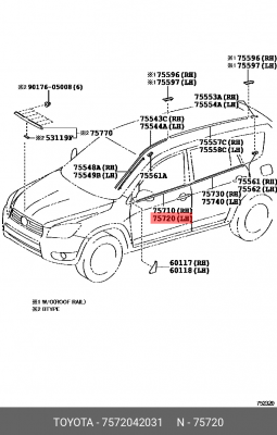 TOYOTA RAV 4 (2006>) 75720-42031 TOYOTA