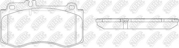 Колодки тормозные MERCEDES E350 (11-17) (3.5),E500 (09-11) (5.5) передние (4шт.) PN0491 NIBK
