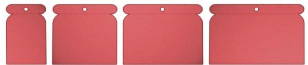 Набор шпателей 50-80-100-120мм пластик красный 4 предмета FIT 06752 FIT