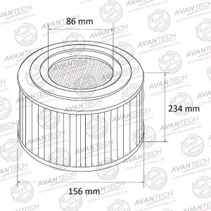 Фильтр воздушный Avantech (с пропиткой) AF0422W AVANTECH