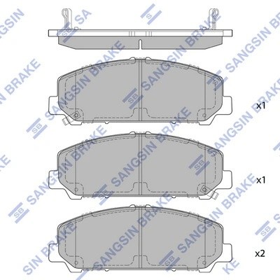Колодки тормозные дисковые Nissan Armada 07-11/Parthfinder 4.0 11/Xterra 11 SP14 SP1448 SANGSIN