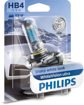 Лампа 12V HB4 51W P22d блистер (1шт.) White Vision Ultra PHILIPS 9006WVUB1 PHILIPS