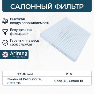 Фильтр салона ARG324135 ARG324135 ARIRANG