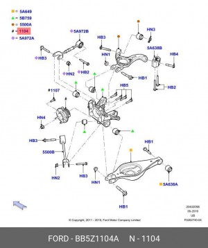 к-кт подшипника ступицы!\ Ford Explorer 11> BB5Z-1104-A FORD