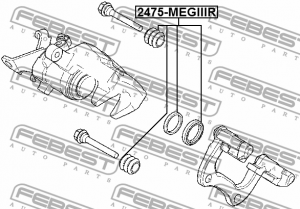 Ремкомплект суппорта задний RENAULT LOGAN II 2475-MEGIIIR 2475-MEGIIIR FEBEST