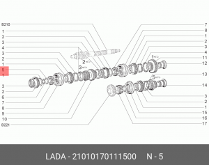 Шайба ВАЗ-2101-2107 ступицы синхронизатора пружинная АвтоВАЗ 21010170111500 LADA VAZ
