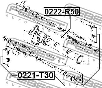 Тяга рулевая 0222-R50 FEBEST