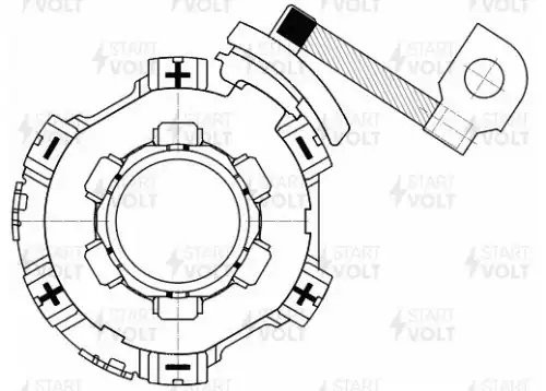 Узел щеточный стартера для а/м VAG A4 (07-)/Q5 (08-) 2.0TDI (Start-Stop) (VBS 18 VBS 1865 START VOLT