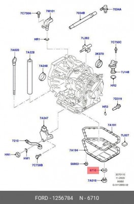 Прокладка FORD Fusion КПП OE 1256784 FORD