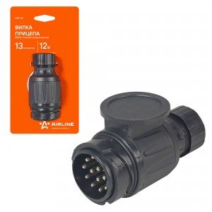 Вилка прицепного устройства (13 контактов) "AIRLINE" (ЕВРО пластик, укороченная) ATE-24 AIRLINE
