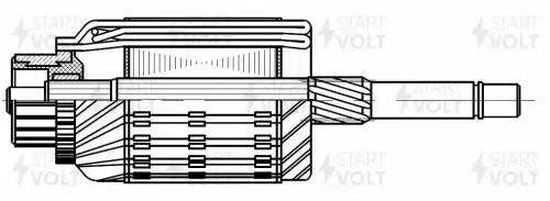 Ротор стартера для а/м Nissan Note (02-) 1.1i-1.4i (SR 1403) SR1403 START VOLT