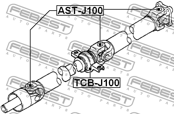 Крестовина кардана 22X35 TOYOTA CAMI J100E/J102E/J122E (99-05) AST-J100 AST-J100 FEBEST