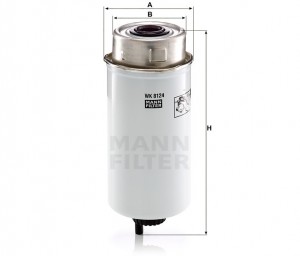 фильтр топливный! сепаратор H197 D83 со сливом IVECO NEW HOLLAND WK 8124 MANN FILTER