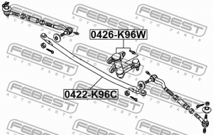Тяга рулевая MITSUBISHI CHALLENGER K90# 1996.05-2001.08 0422-K96C 0422-K96C FEBEST