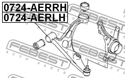 Рычаг передний левый 0724-AERLH FEBEST