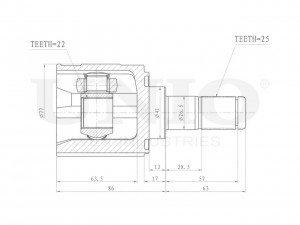 ШРУС внутренний правый CVJ-30016 UNIO