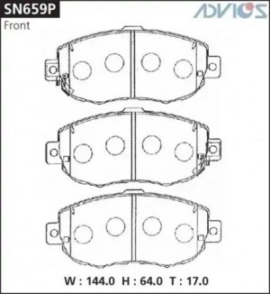 Колодки тормозные SN659P ADVICS