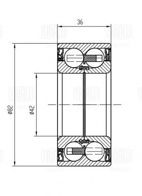 Подшипник ступицы Peugeot 307 (00-)/308 (07-) перед. (CS 0916) CS 0916 TRIALLI
