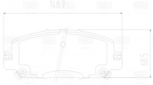 Колодки торм. Honda CR-V (17-) диск. перед. (PF 2300) PF 2300 TRIALLI