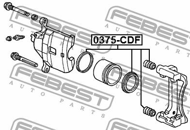 Ремкомплект суппорта тормозного переднего 0375-CDF FEBEST
