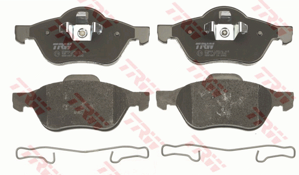 Колодки тормозные RENAULT Megane 2, Laguna 2, Scenic 2 передние (4шт.) TRW GDB1687 TRW