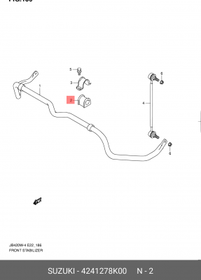 Втулка переднего стабилизатора 42412-78K00 42412-78K00 SUZUKI