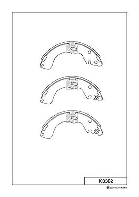 Колодки торм. барабанные Mazda 626, Premacy 99-, Ford Maverick 01- K3382 K3382 MK KASHIYAMA