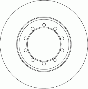 Диск тормозной задний FORD TRANSIT 06-14 сдвоен шины DF6711 DF6711 TRW