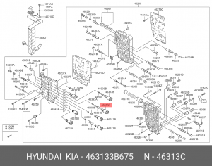Клапан электромагнитный HYUNDAI Santa Fe (09-),ix35 (10-) АКПП OE 463133B675 HYUNDAI KIA