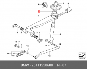 втулка кулисы переключения передач!\ BMW E36/E46/E90 95> 25 11 1 220 600 BMW