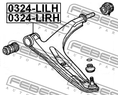рычаг передний левый! \Honda City LI 98-03 0324-LILH FEBEST