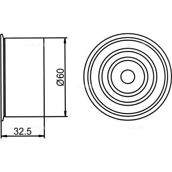 ролик обводной ремня ГРМ!\ Subaru Impreza/Legacy 1.6-2.0T 97> GT90740 GMB