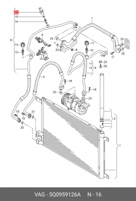 AUDI A6 [C6,4F] (2005-2011) 5Q0 959 126 A VAG