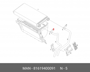 Крепежная скоба 81619400091 MAN