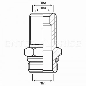 Переходник M22/m16/M22x1,5-28 мм E441M22M22 ENTERPRISE