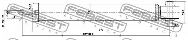 Амортизатор задний HYUNDAI ix35 09-13 12650810R 12650810R FEBEST