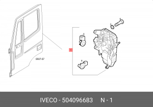 замок двери! левый\ Iveco Stralis 504096683 IVECO