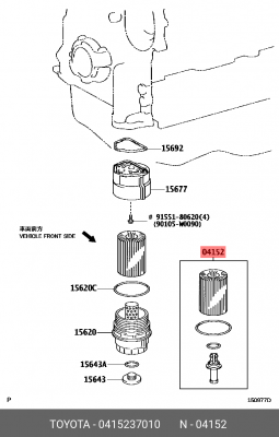 TOYOTA AURIS/COROLLA/RAV 4/YARIS 04152-37010 TOYOTA