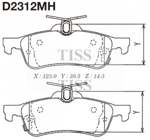Колодки тормозные Honda Civic 12-, Toyota Yaris D2312MH D2312MH MK KASHIYAMA