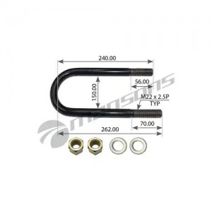Стремянка рессоры M22*2.5-B10-128/265/240 HT75/65 BPW 300.406 MANSONS