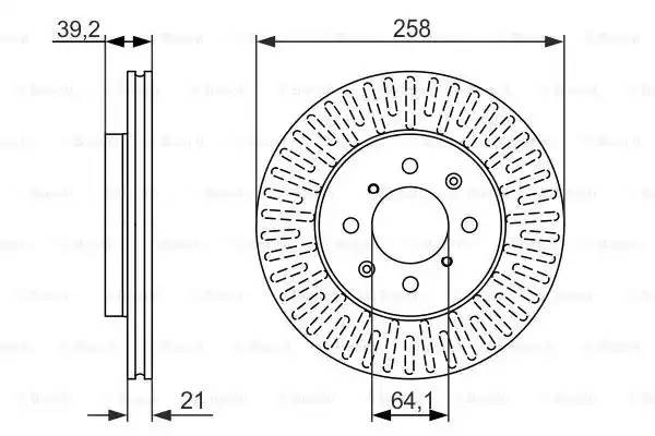 0 986 479 594 диск тормозной передний!\ Honda Jazz 1.2-1.4i 02> 0 986 479 594 BOSCH