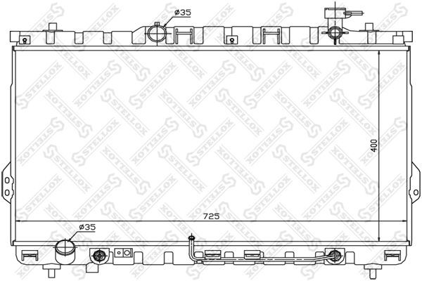 радиатор системы охлаждения! АКПП\ Hyundai Santa 2.7i 02> 10-26535-SX STELLOX