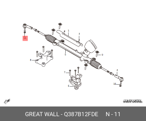 Q387B12FDE ГАЙКА Q387B12FDE GREAT WALL