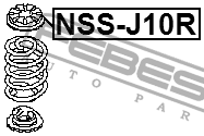 Проставка задн пружины верхняя NISSAN QASHQAI J10E 2006.12-2013.12 NSS-J10R NSS-J10R FEBEST