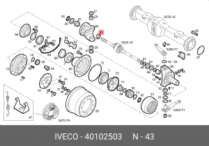 Сальник полуоси внутренний 40102113/42129273/40102503 IVECO 40102503 IVECO