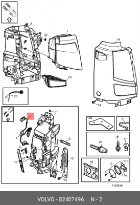 жгут! проводки фары \VOLVO 82407496 VOLVO