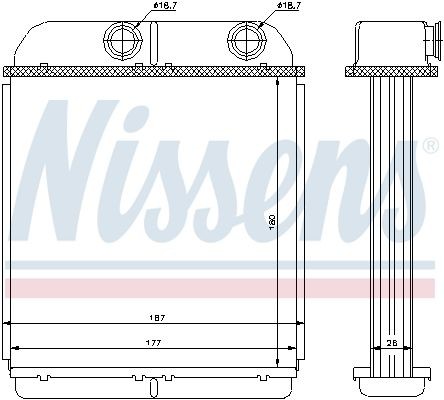 радиатор печки! \ Volvo S40/V40, Mitsubishi Carisma all 95-04 73644 NISSENS