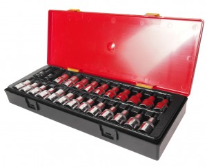 Набор бит-головок 1/2" HEX H4-H14, TORX T20-T60,SPLINE M5-M12 25 предметов JTC JTC-K4251 JTC TOOLS