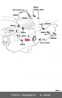 датчик положения селектора АКПП!\ Toyota Camry/Corolla, Lexus ES300/ES330/ES350 84540-48010 TOYOTA