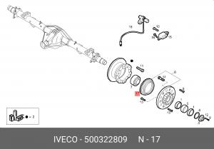Внутреннее зубчатое колесо IVECO 500322809 IVECO